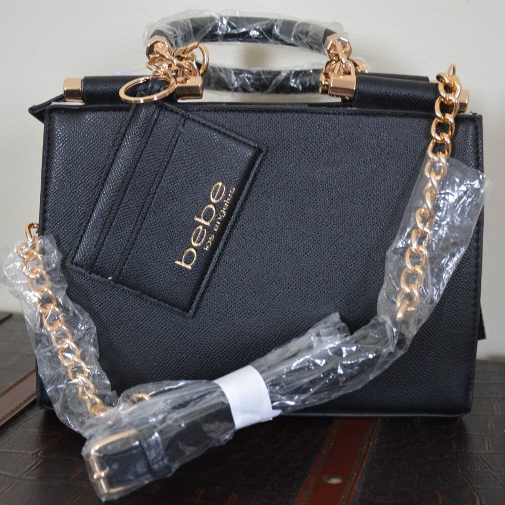 bebe Alex Small Satchel With Credit Card Organizer NWT - Picture 6 of 13